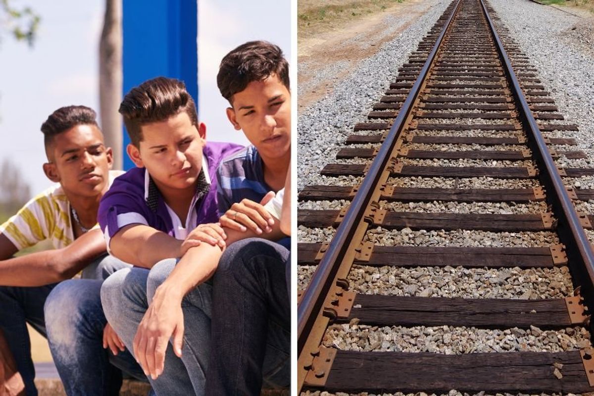 railroad tracks; teens; hero; kindness; acts of kindness; rescue; alternative school; Iowa