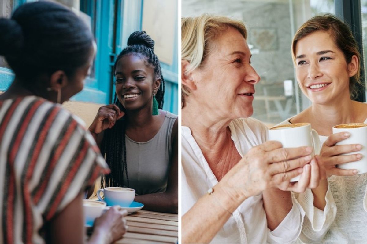 women having coffee