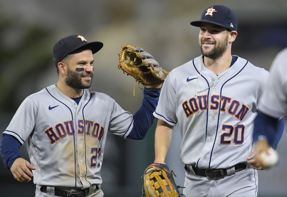 Astros Jose Altuve, Chas McCormick