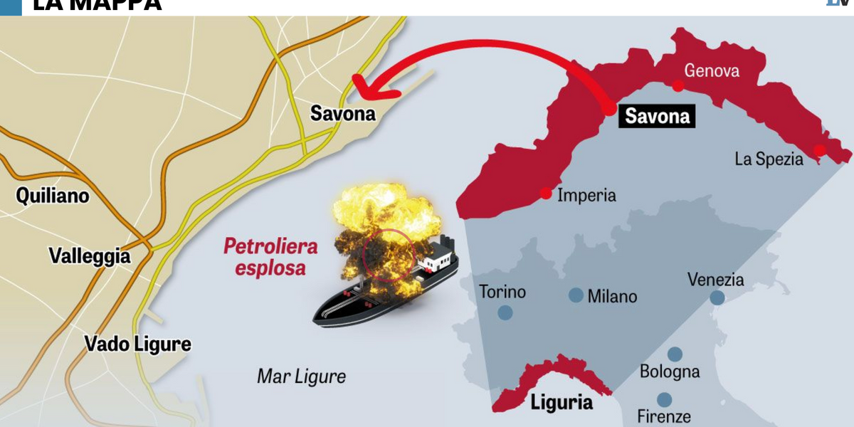 Bomba sulla petroliera in Liguria, la pista degli attentatori ucraini