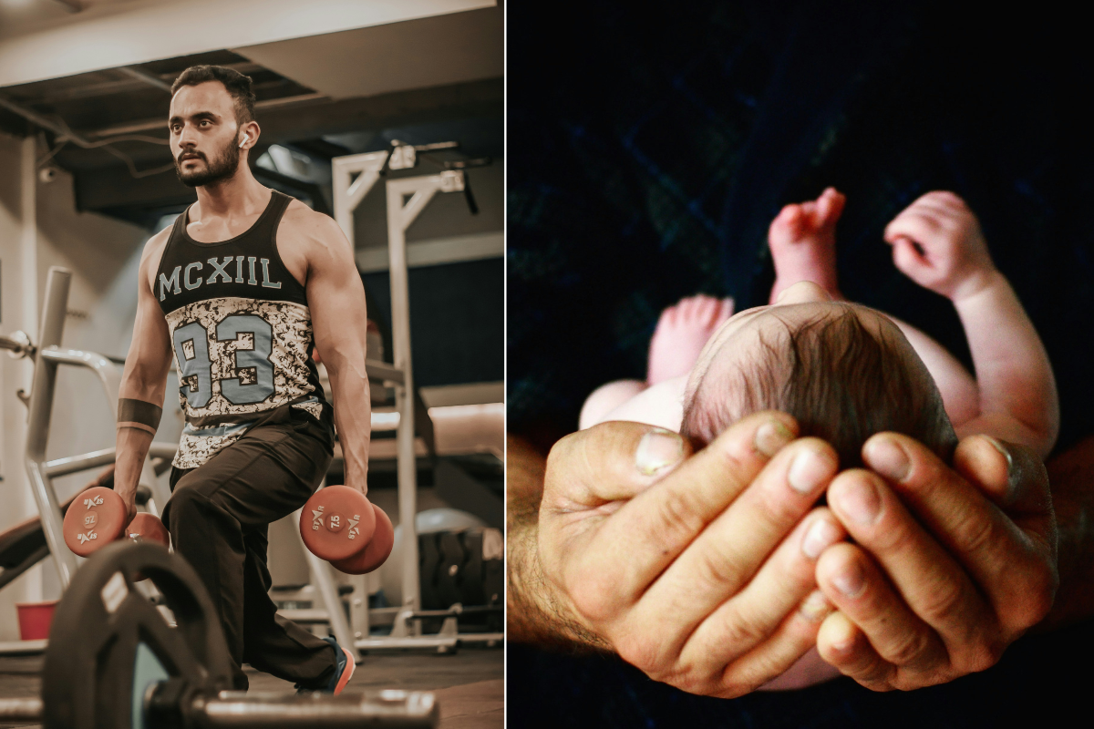 Husband says men should spend 9 months achieving peak physical condition before trying for a baby