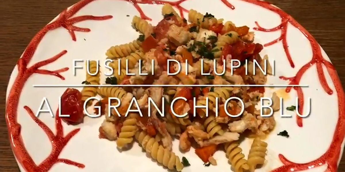 Cuciniamo insieme: fusilli ai lupini con il granchio blu