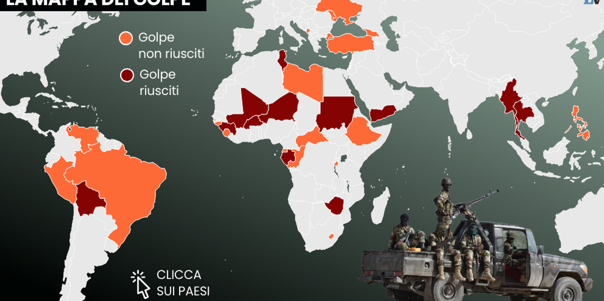 Dal 2014 a oggi oltre 50 golpe in 30 Paesi