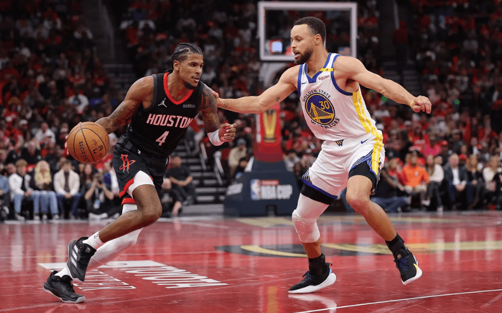 Houston Rockets Jalen Green, Warriors Steph Curry