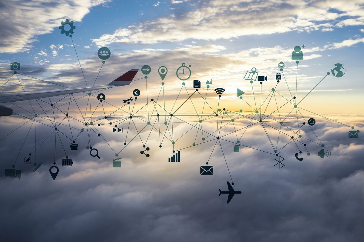 Above the clouds stock photo