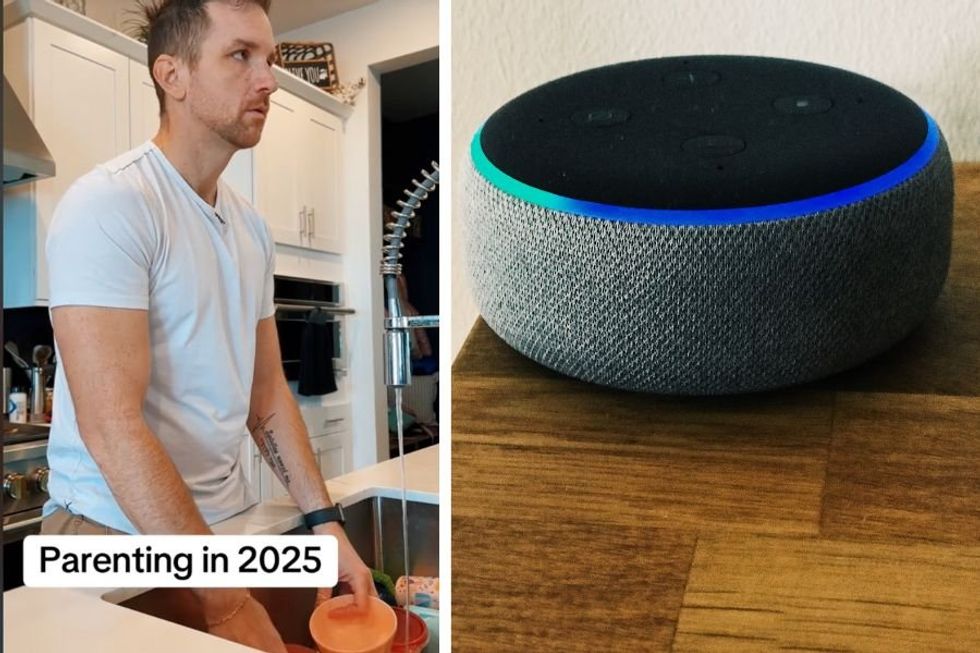 Dad perfectly captures out how an age-old parenting default no longer works, thanks to Alexa