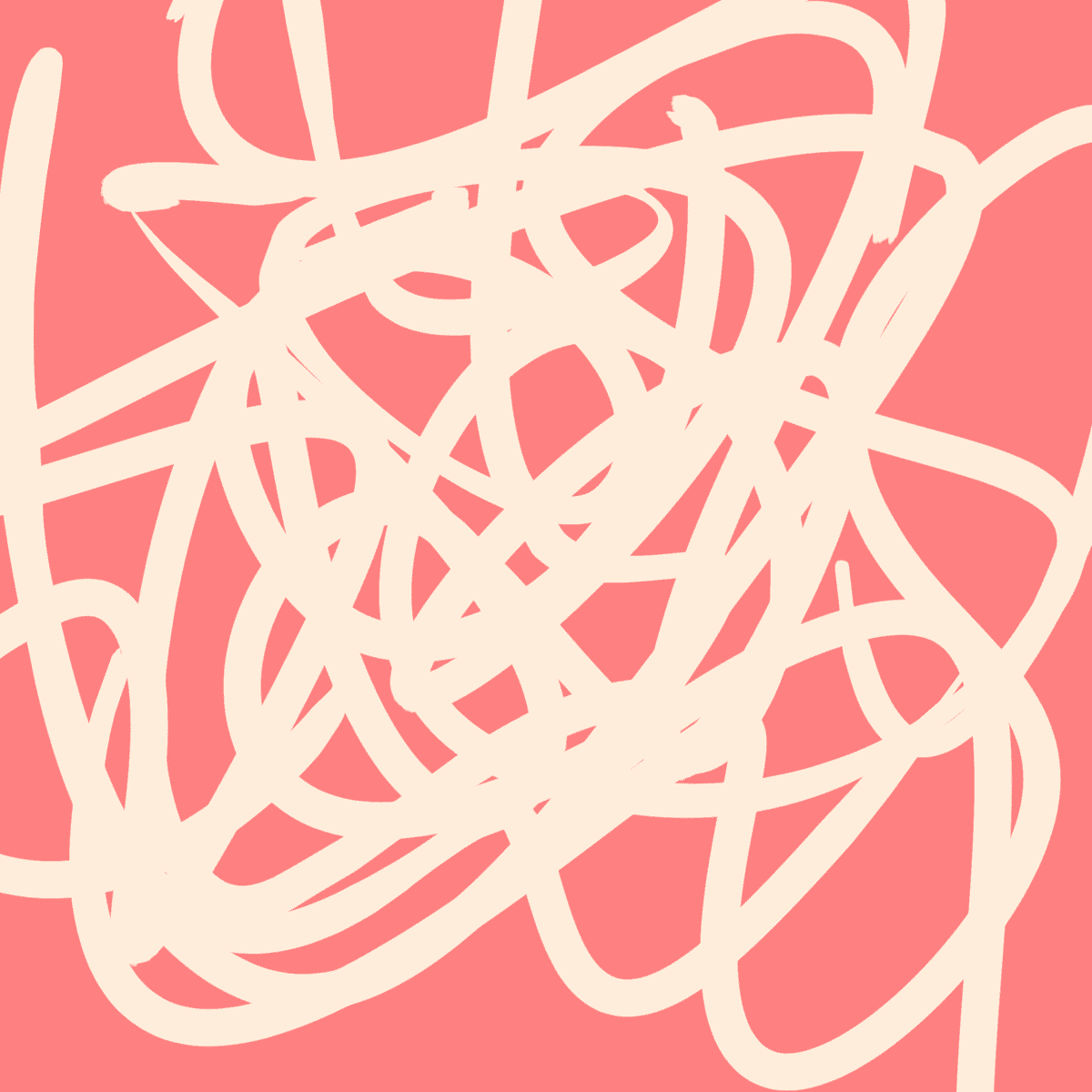 gif of white scribbles against a pink background