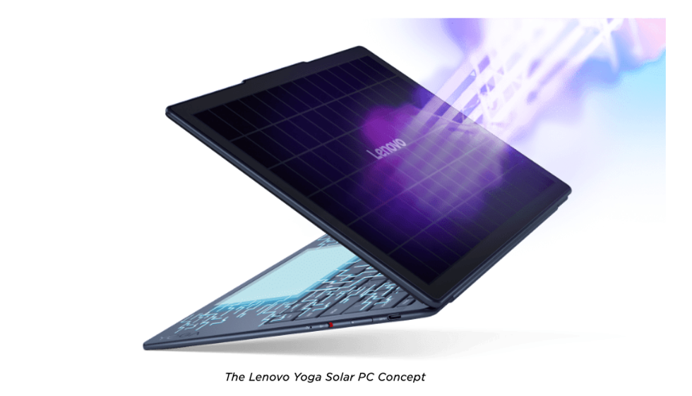 Product shot of Yoga Solar Power Concept PC