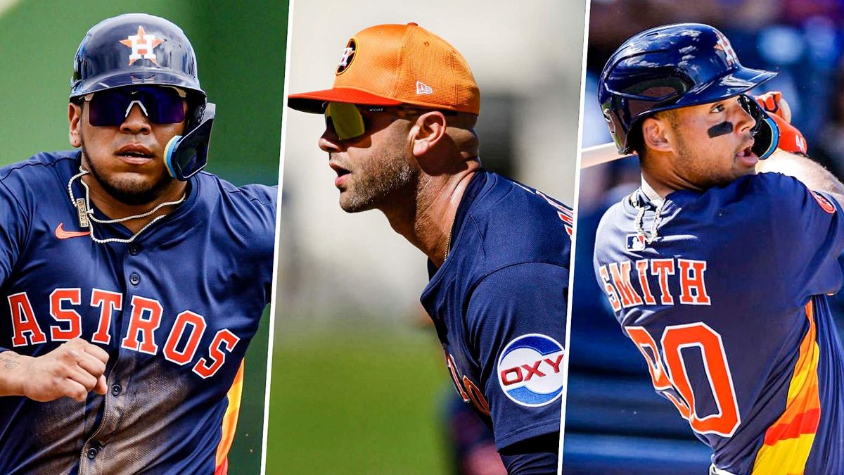 Astros Isaac Paredes, Christian Walker, Cam Smith