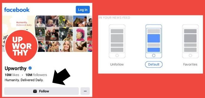 Upworthy's Facebook page