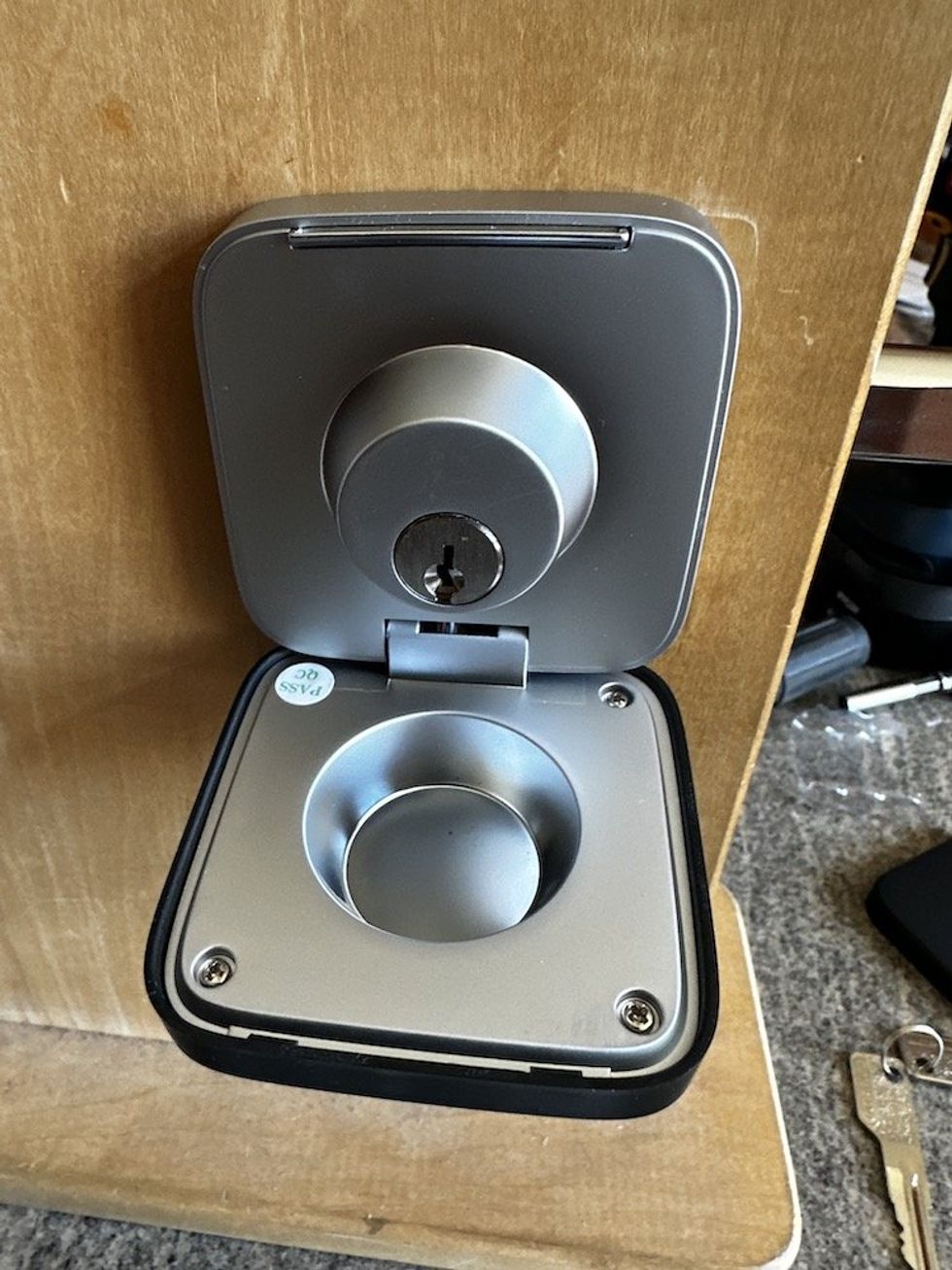 a photo of the key slot on U-Tec Ultraloq U-Bolt Pro Wi-Fi Smart Deadbolt Lock