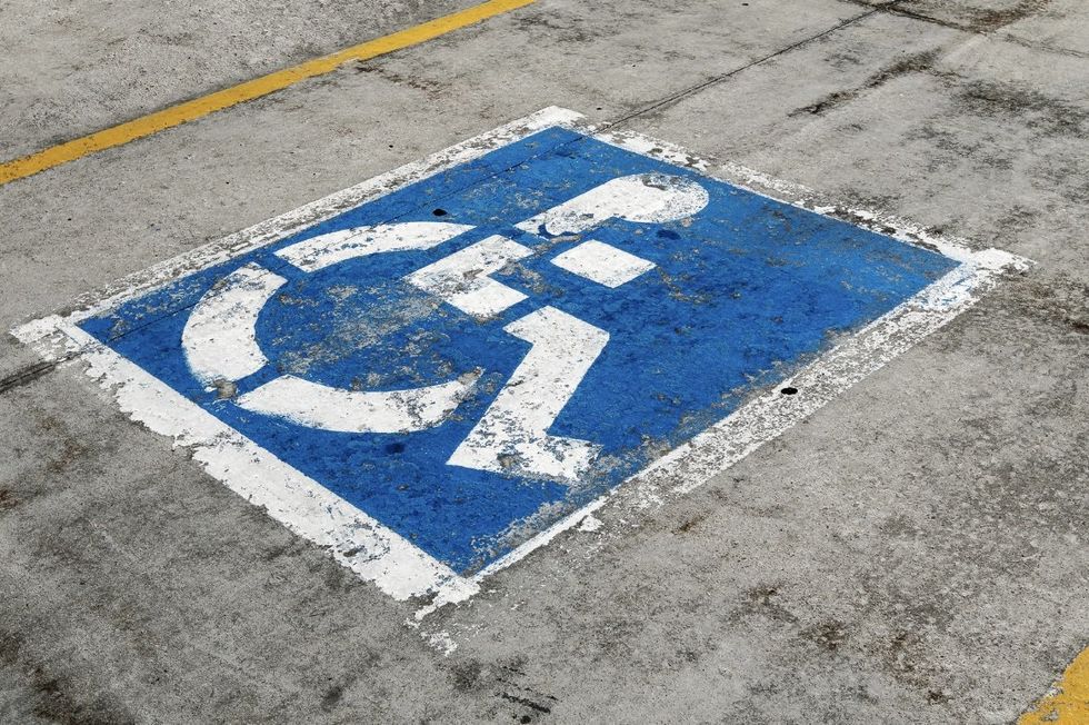 handicap, parking, 80s, 1980s, accessibility, disability