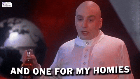 gif of a man pouring out a drink