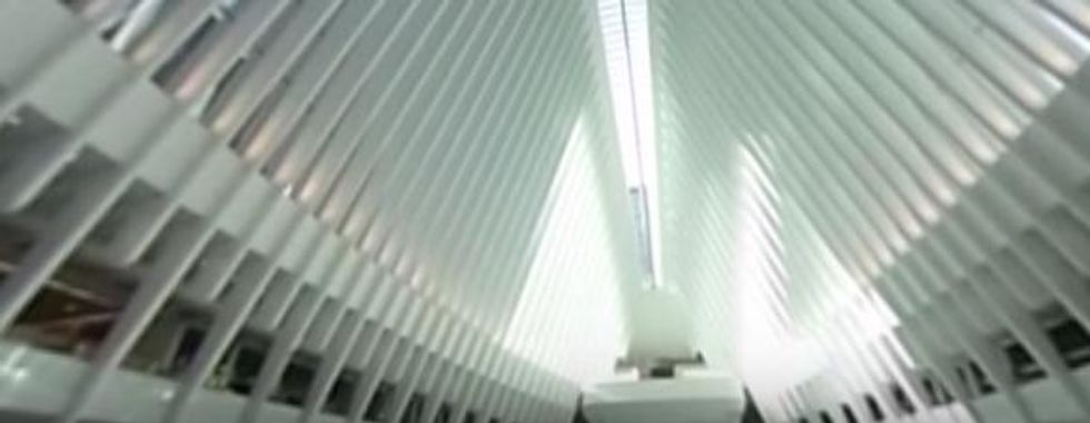 a photo of World Trade Center Transit Hub ceiling