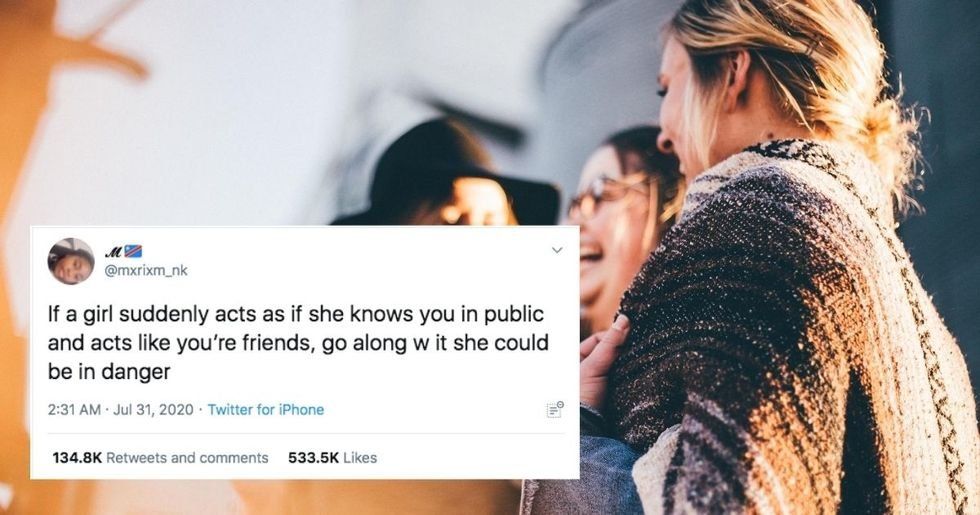 Why men should play along if a random girl suddenly approaches and acts like she knows you