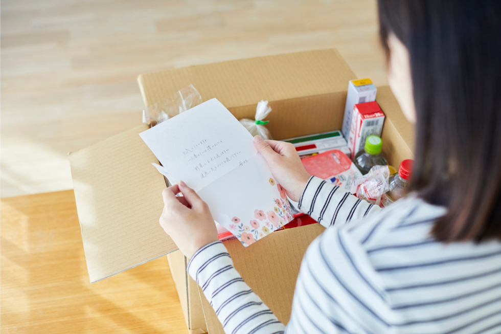 Mom shows off mother-in-law's comically generous "sick care package" and it's so relatable