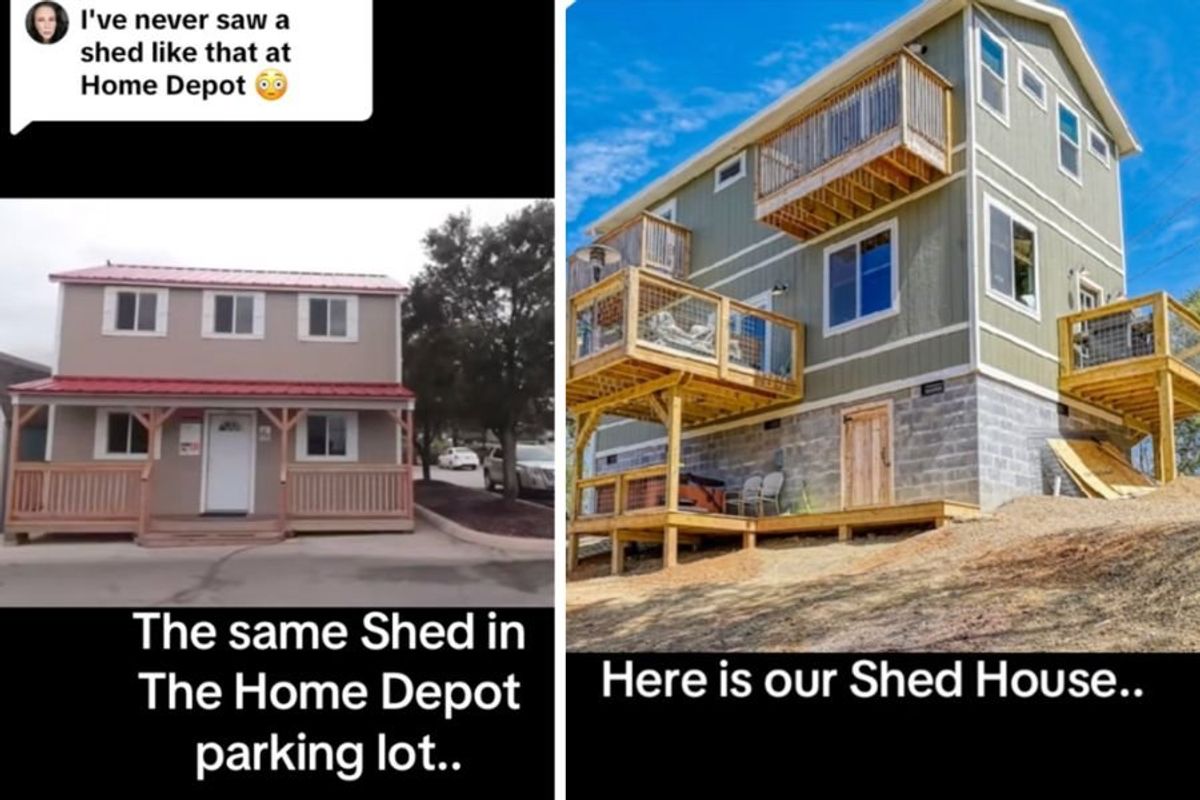 home depot shed converted into a home