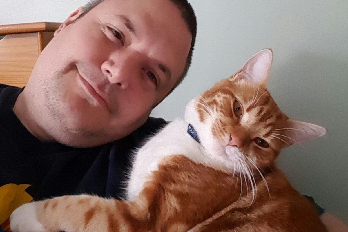 Cat Heals Man from a Broken Heart, They Even Look Alike