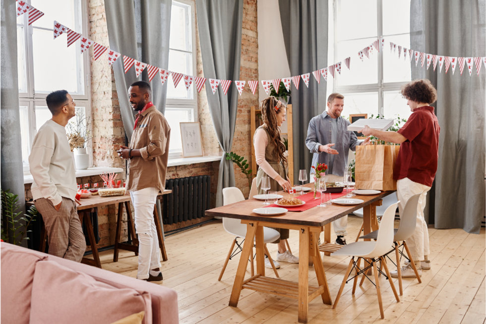 party, gathering, small talk, connection, conversation, shy people