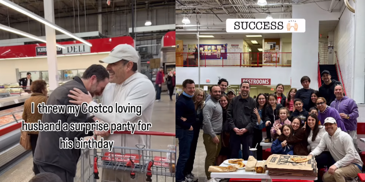 Wife throws epic Costco surprise birthday party for husband Upworthy