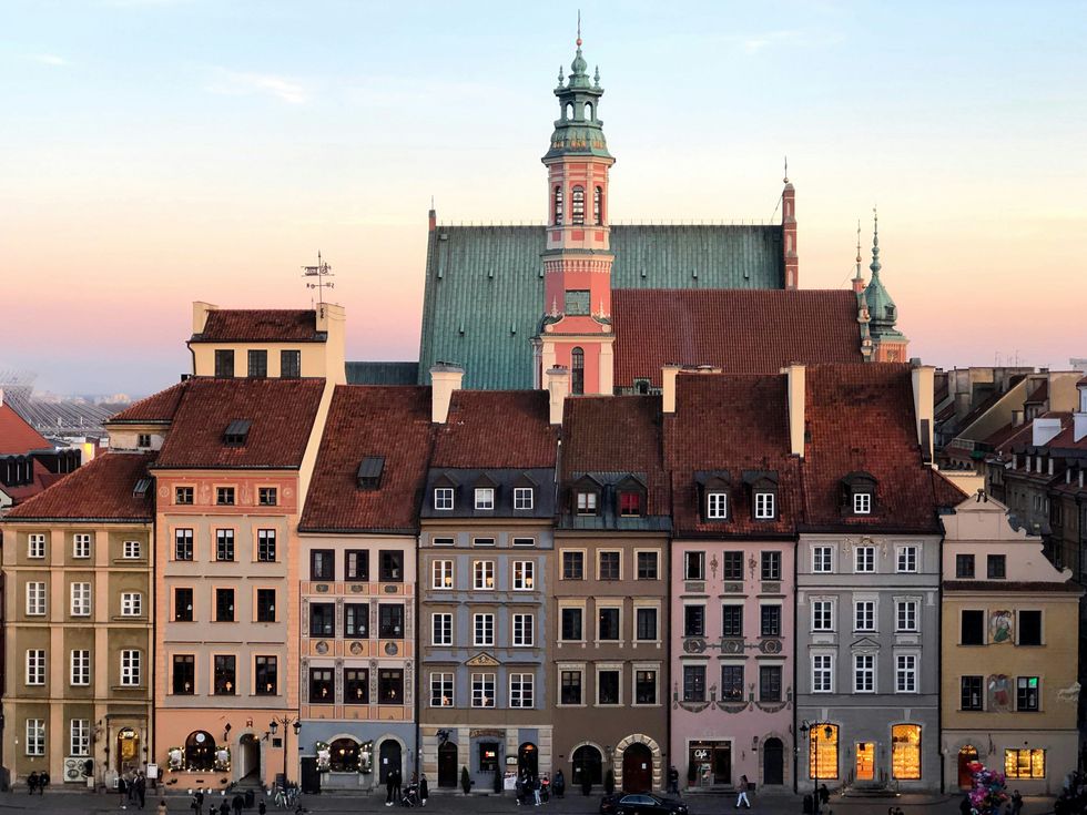 beautiful multicolored buildings 