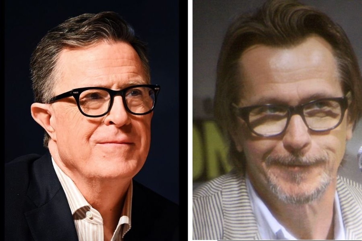 Gary Oldman loses it as Stephen Colbert replays his career highlights ...