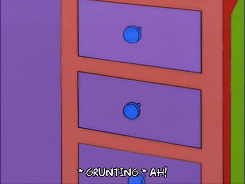 simpsons, junk, clutter, house cleaning tips, organization tips