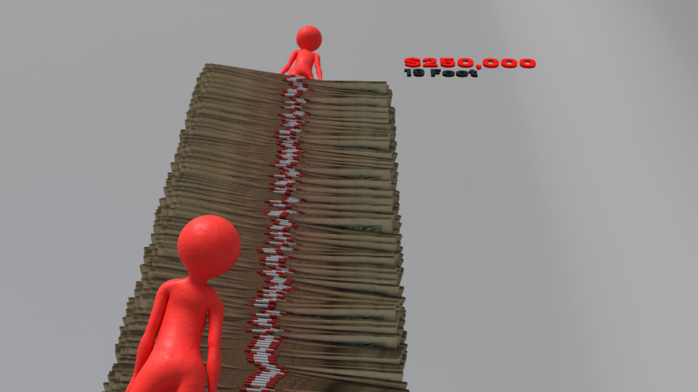 Towering 19 feet up, a quarter million dollars is a lot of money.