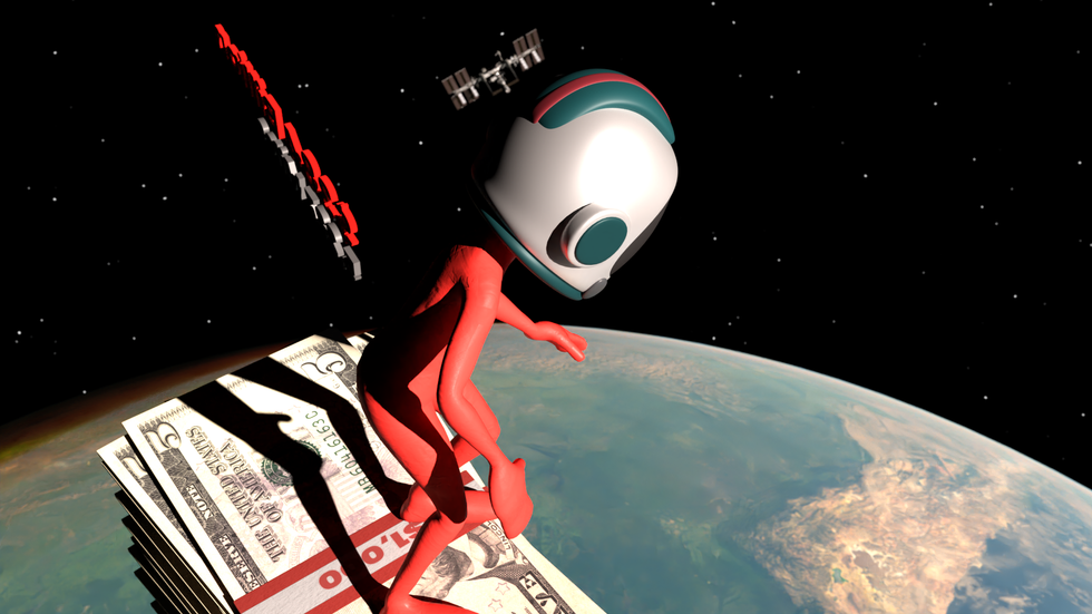 Musk's net worth stacked in fives would exceed 5,200 miles.