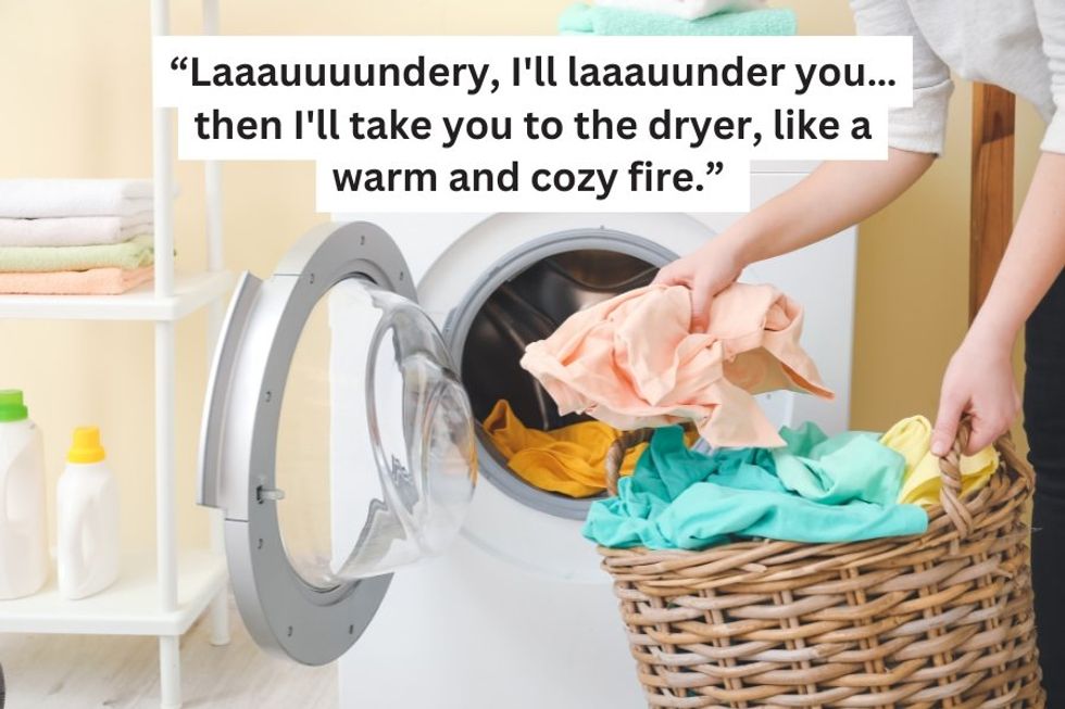 laundry, washer, dryer, fun songs, singing