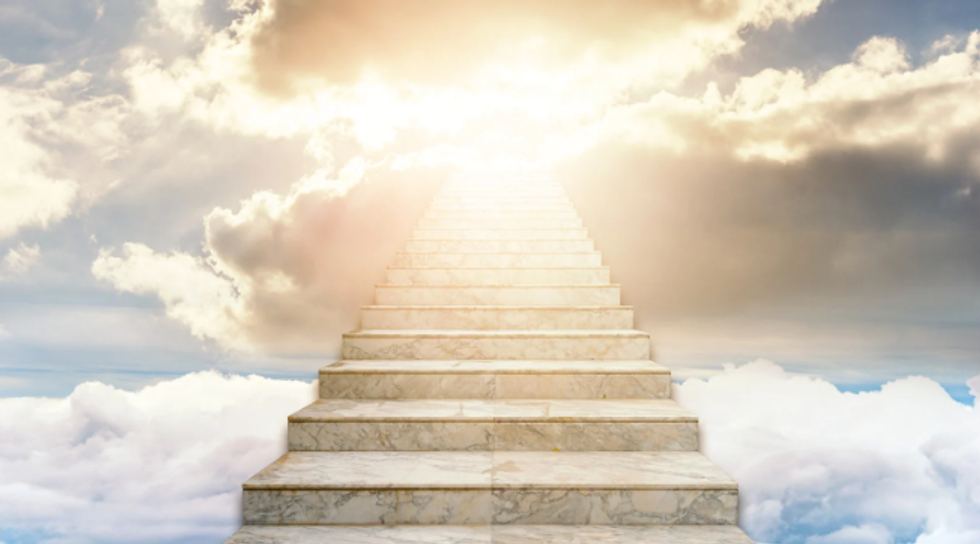 afterlife, heaven, staircase, god, judgement, religion, final moments, reincarnation