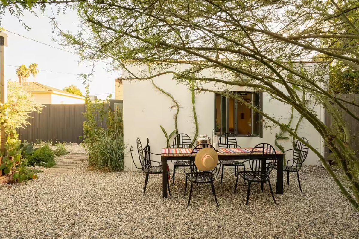 yard, table, backyard, oasis, makeover