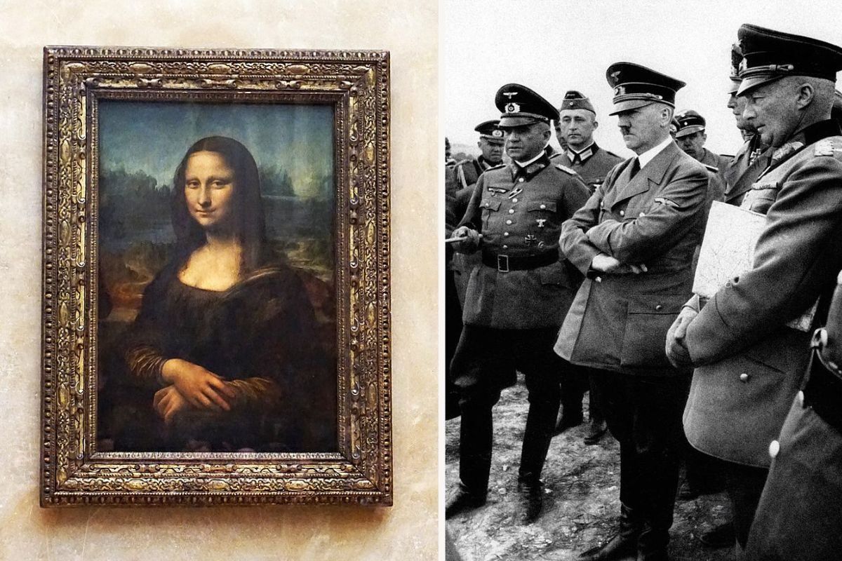 mona lisa in the louvre, hitler and the nazis in france
