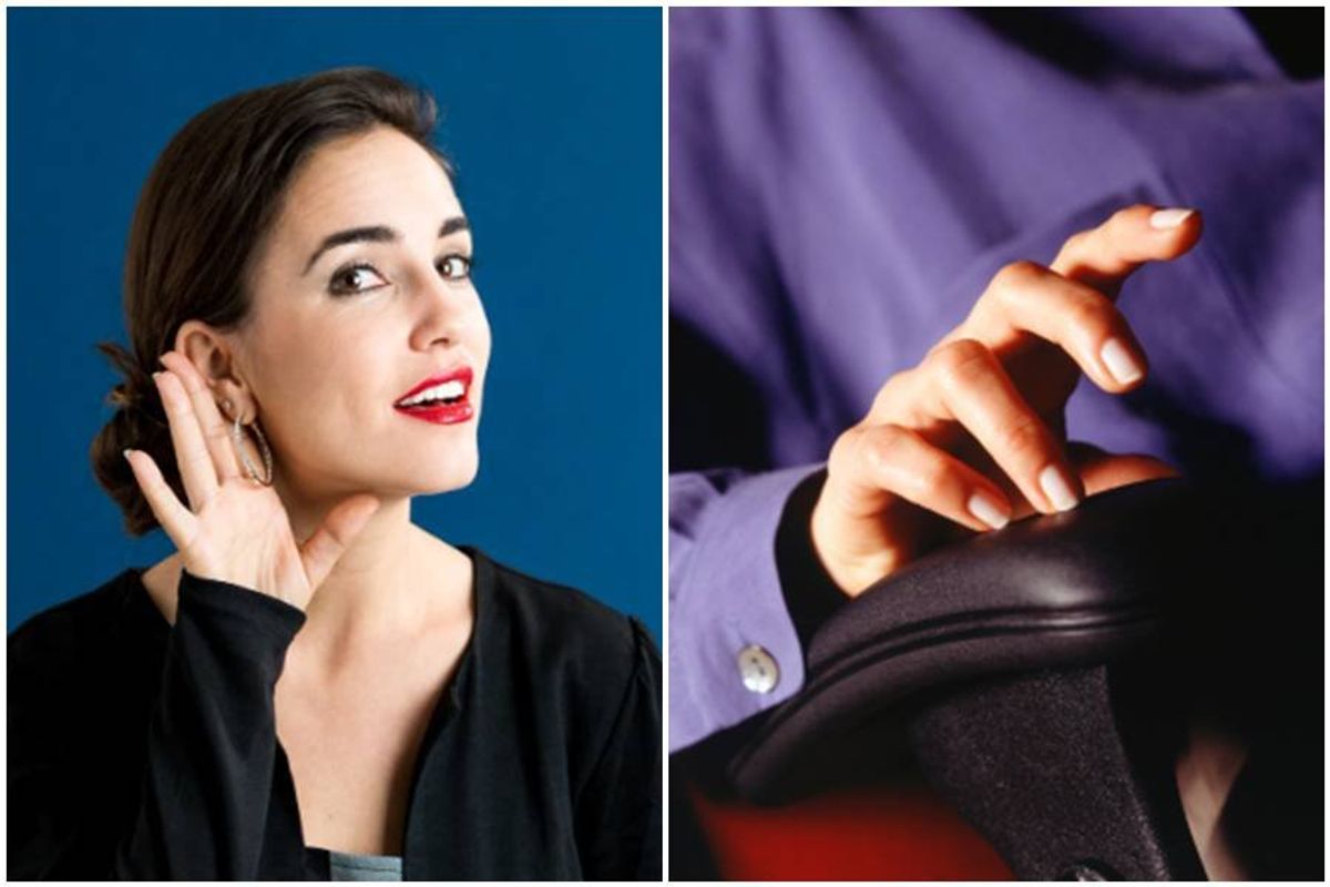 fingers, tapping, listening, woman listening, hearing tricks, concentration, loud rooms