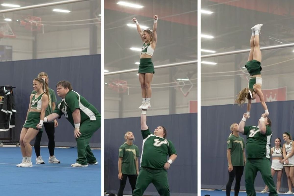 cheerleading, cheerleading routine, cheerleading competition, male cheerleading, hardest cheerleading moves