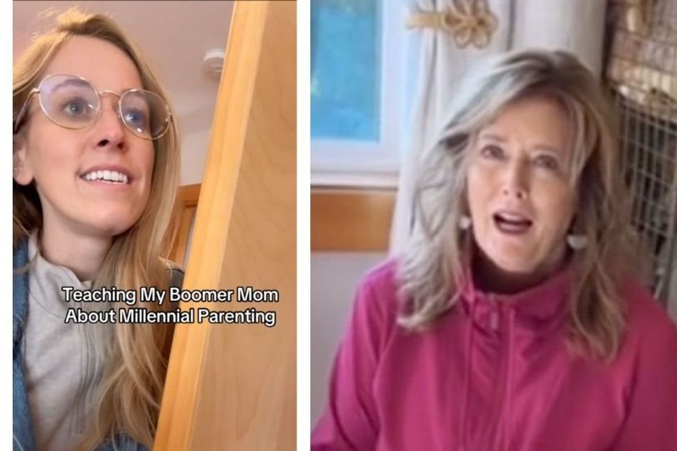 People are losing it at this millennial teaching her boomer mom about 'gentle parenting'