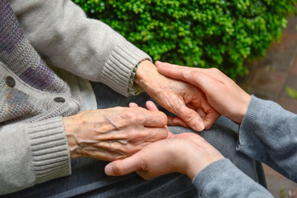 elderly woman, dementia, caregiver, poetry, former dancer