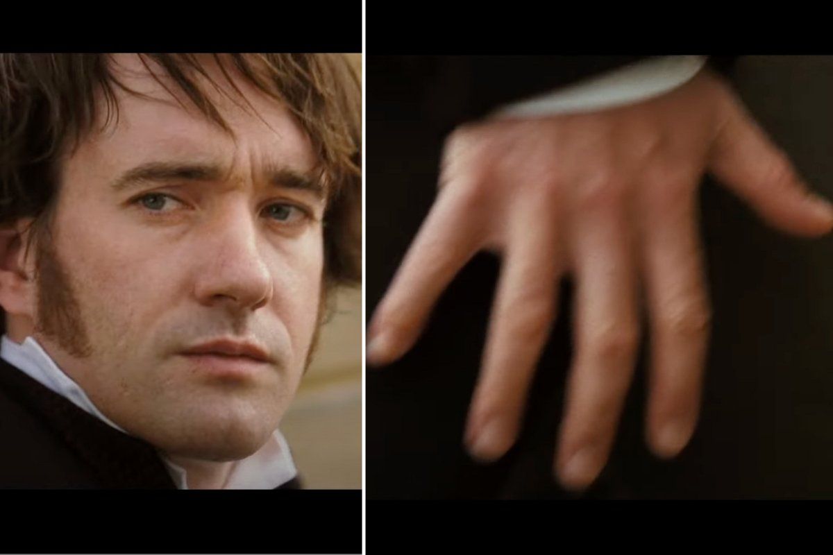 pride & prejudice, mr. darcy, hand flex scene, matthew macfadyen, film