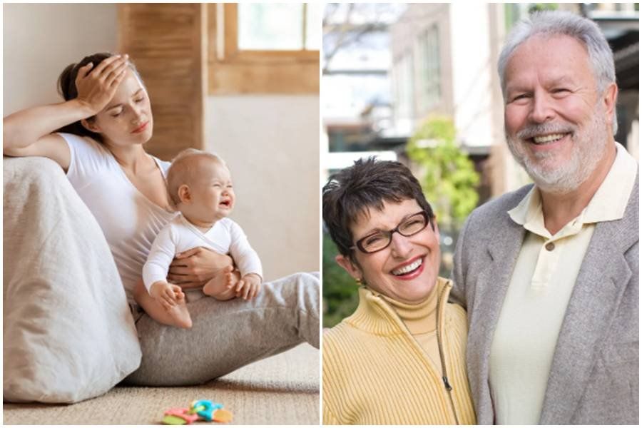 baby boomers, stressed mom, grandparents, absentee grandparents, stressed millennial, parenting, grandpa, grandma