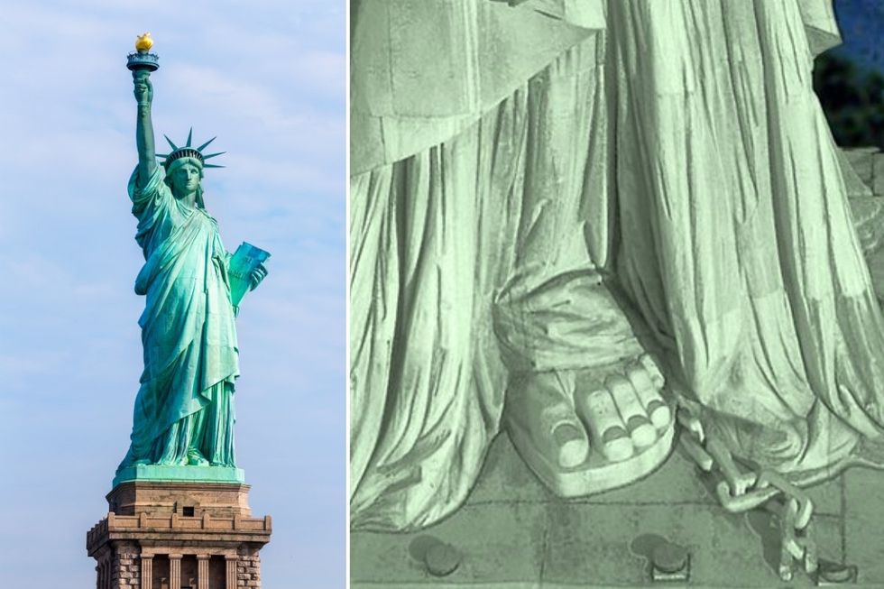 The Statue of Liberty is a symbol of welcoming immigrants. That wasn't what she was made for.