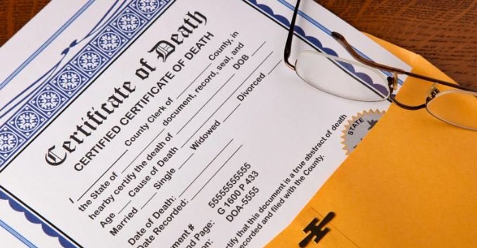 death certificate, pronounced death, certificates, legal documents, death, united states