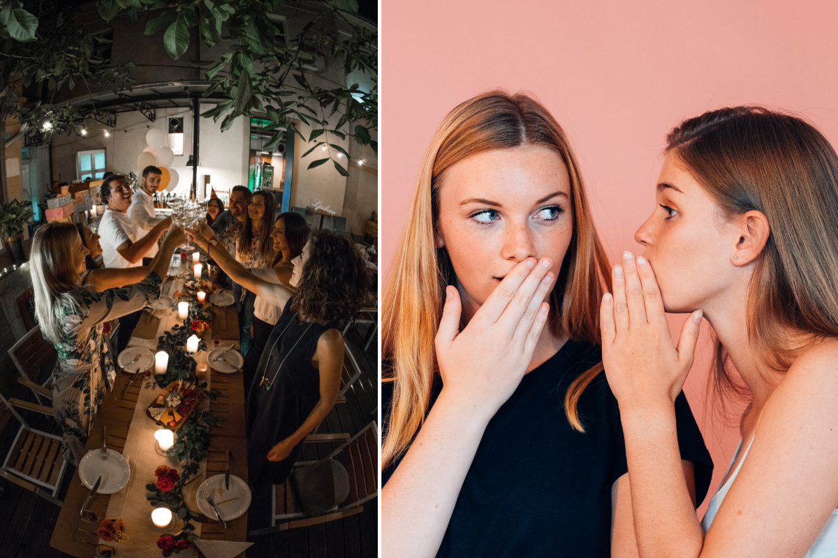 gossip, friends, party, gathering, dinner party, connection