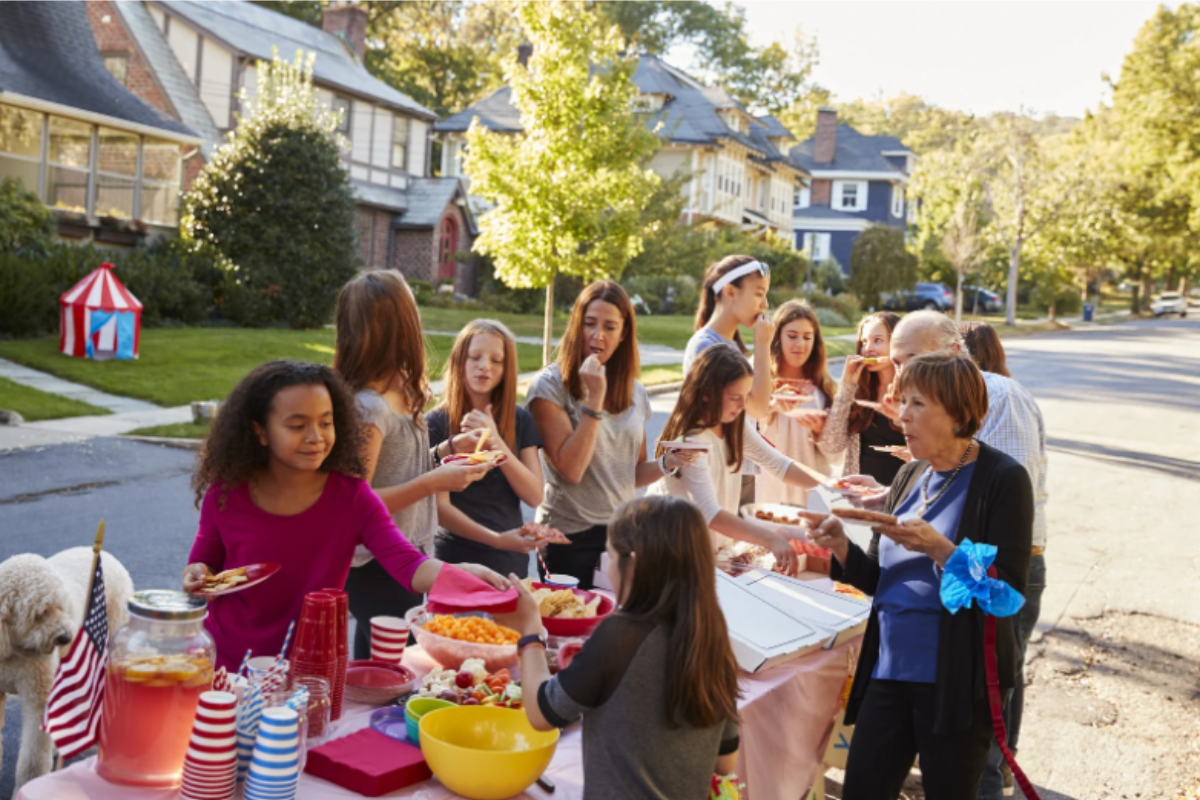 neighborhood, neighbors, america, community, neighborhood street