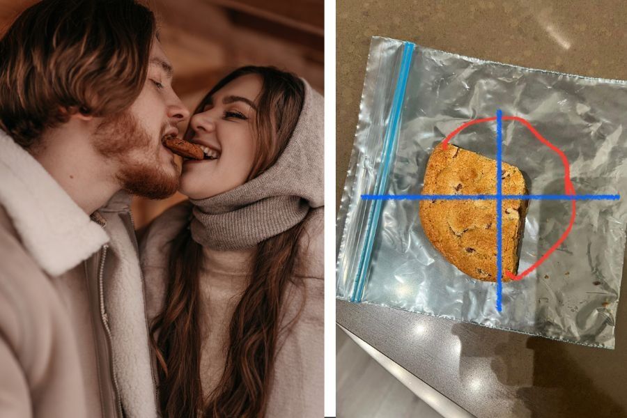 ask reddit, cookies, sharing food with partner, relationships, marriage humor, marriage, best cookie recipe, funny