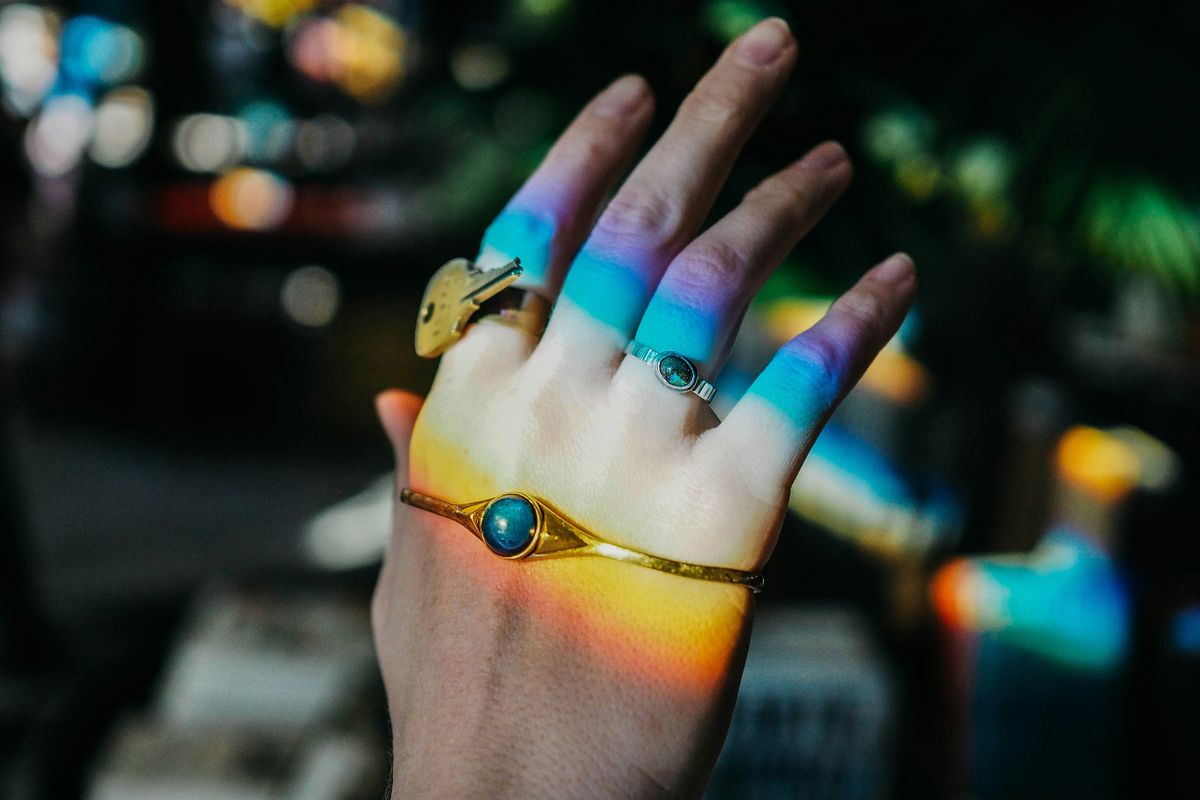 Hand, mood ring, emotions, history.