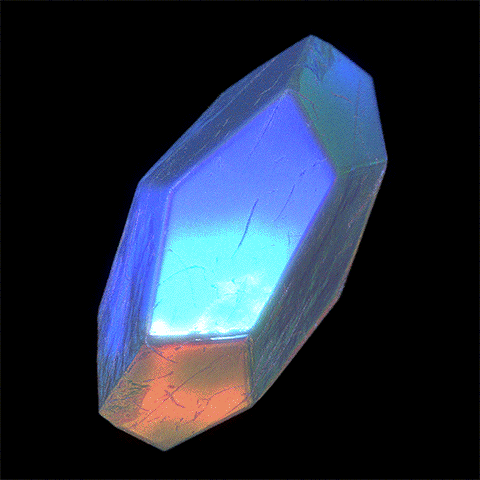 Crystal, mood ring, science, colors, spinning