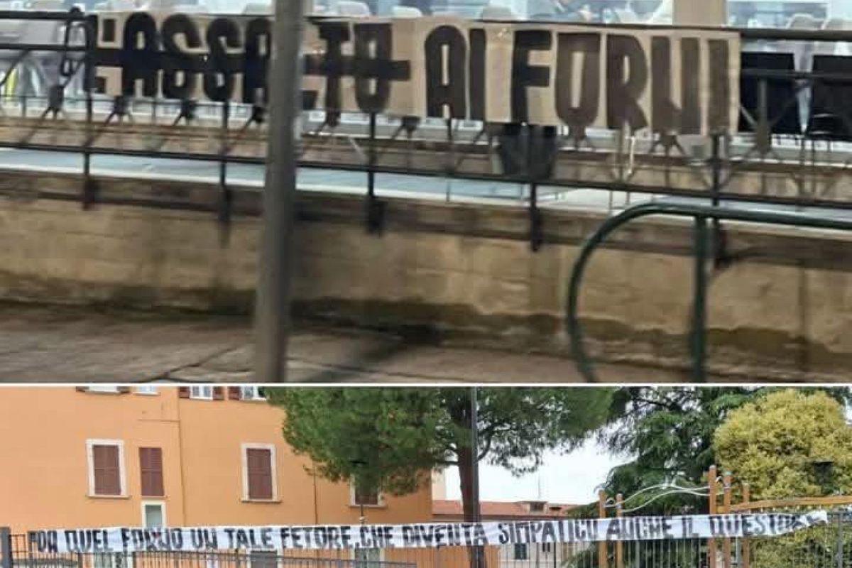 Ad Ascoli ora è guerra di striscioni