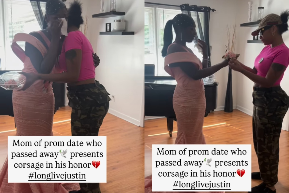 justin etienne, reyaa, tierra neil, prom, corsage