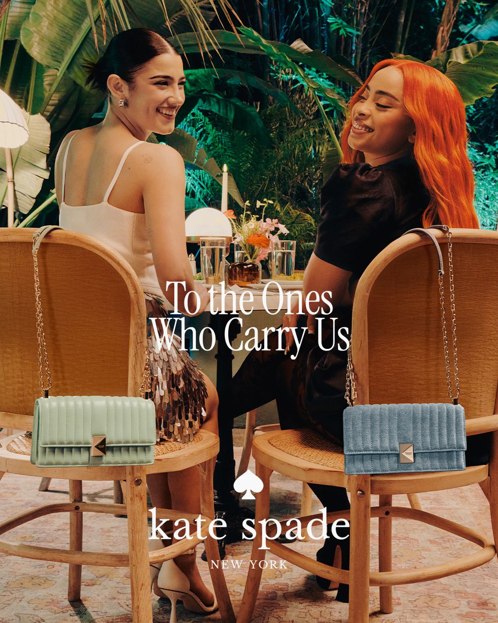 Charli D'Amelio modeling the Kate Spade Deco bag