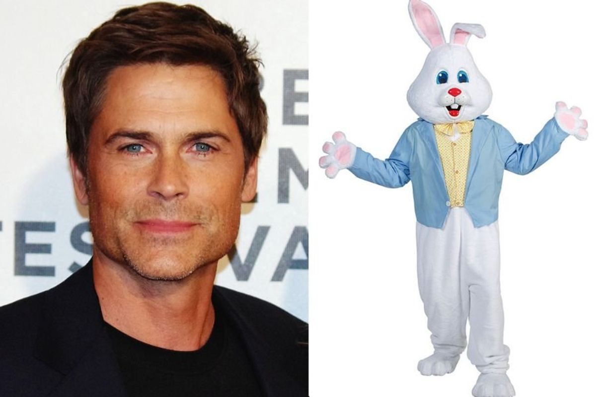 rob lowe, rob lowe john stamos, rob lowe easter bunny, east bunny, easter bunny costume, celebrity news